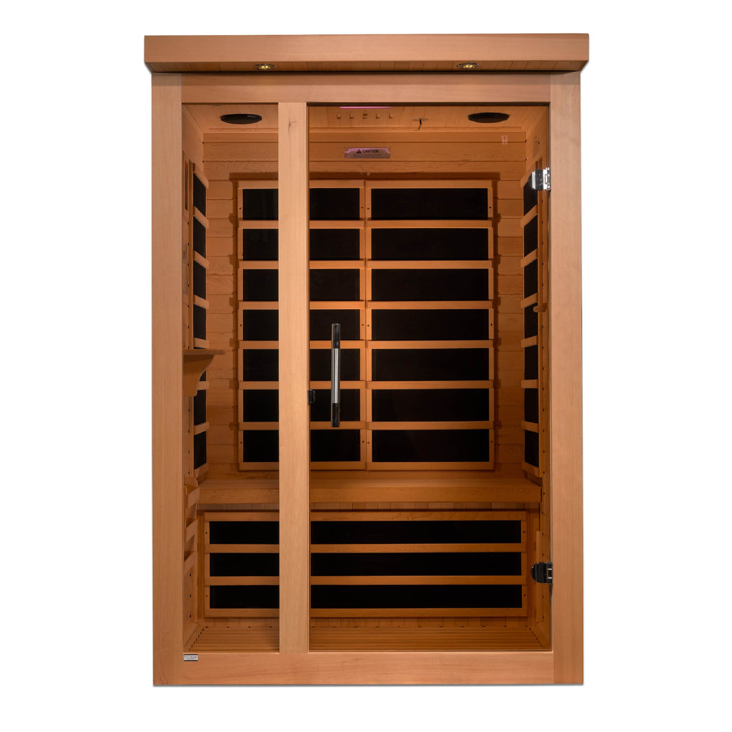 Golden Designs | Llumeneres 2-person Ultra Low EMF FAR Infrared Sauna | DYN-6215-02