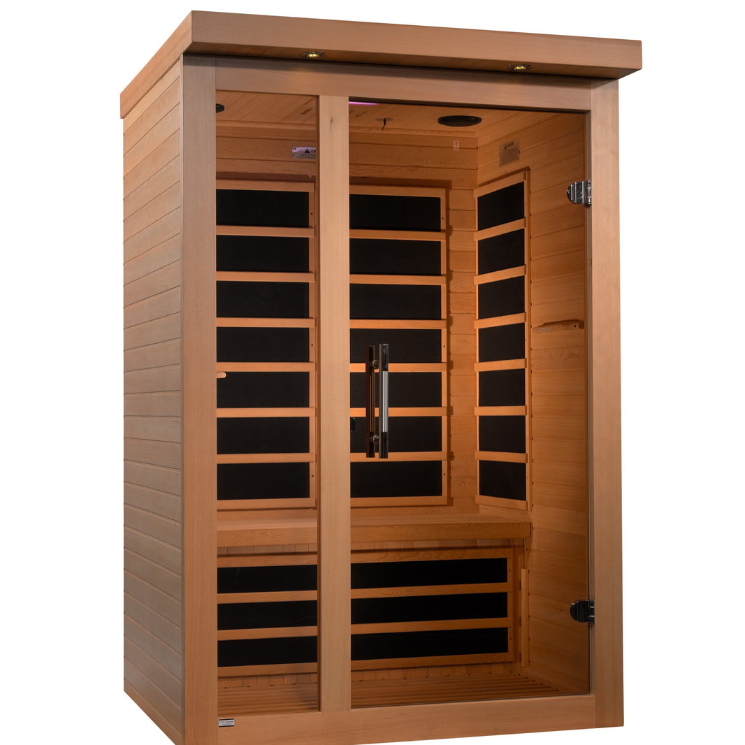 Golden Designs | Llumeneres 2-person Ultra Low EMF FAR Infrared Sauna | DYN-6215-02