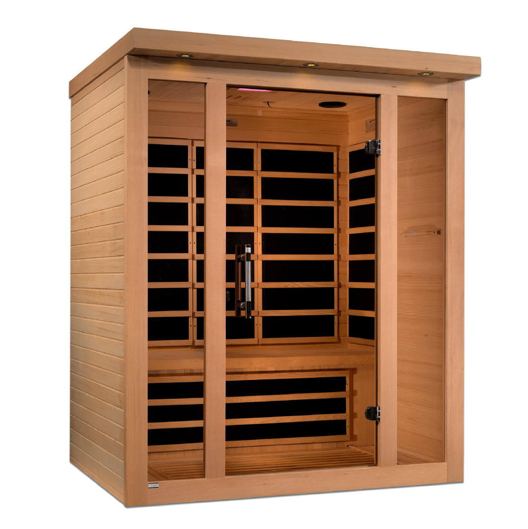 Golden Designs | Vila 3-person Ultra Low EMF Far Infrared Sauna | DYN-6315-02 Elite