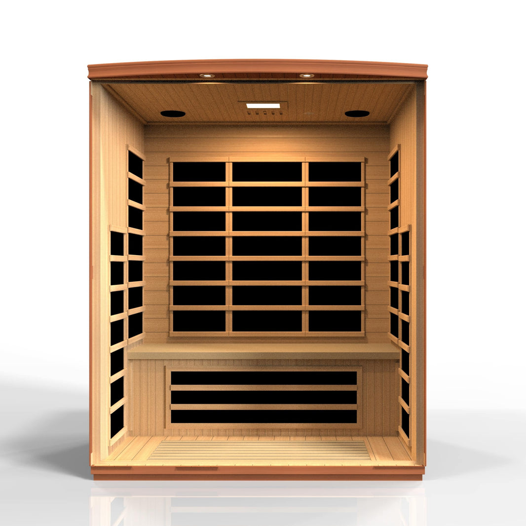 Golden Designs | Lugano 3-person Ultra Low EMF FAR Infrared Sauna | DYN-6336-02 Elite