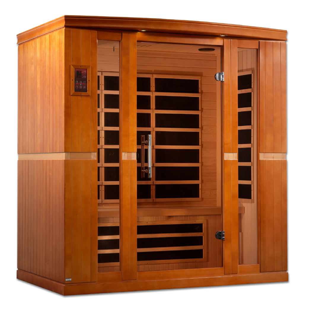 Golden Designs | Bergamo 4-person Low EMF FAR Infrared Sauna (Canadian Hemlock) | DYN-6440-01