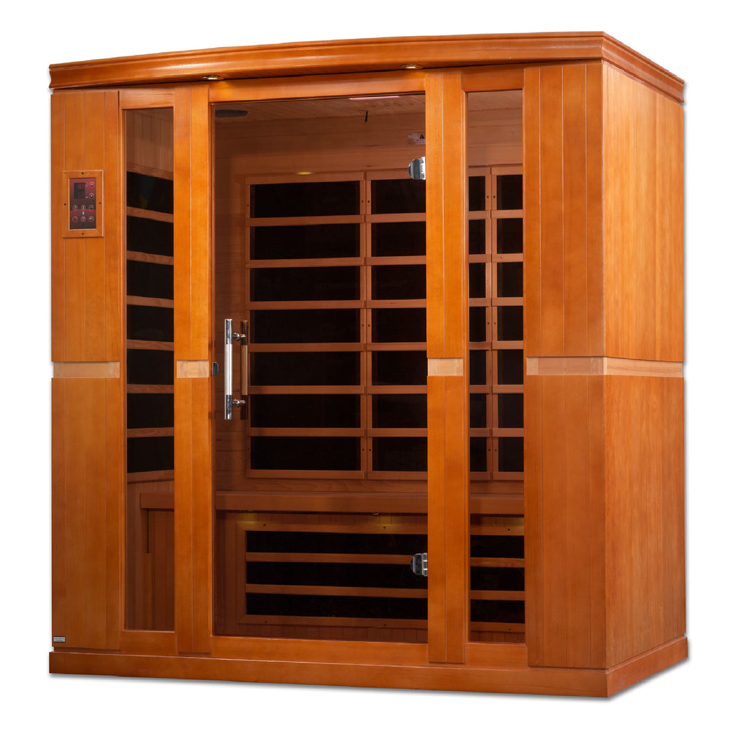 Golden Designs | Bergamo 4-person Low EMF FAR Infrared Sauna (Canadian Hemlock) | DYN-6440-01