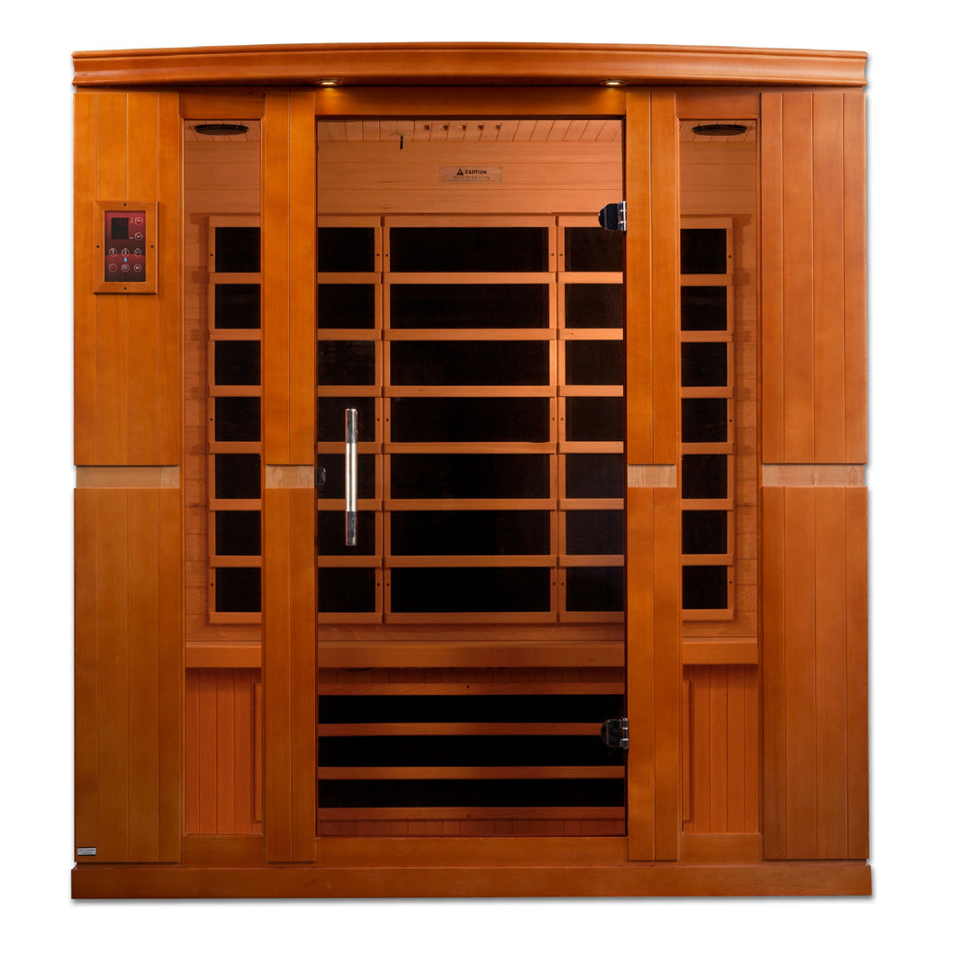 Golden Designs | Bergamo 4-person Low EMF FAR Infrared Sauna (Canadian Hemlock) | DYN-6440-01