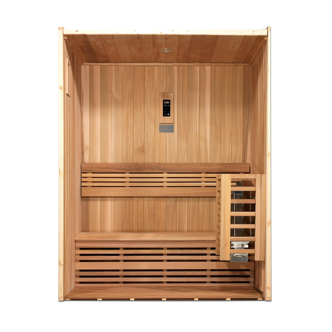 Golden Designs | Sundsvall 2 Person Traditional Steam Sauna (Canadian Red Cedar) | DYN-7289-01