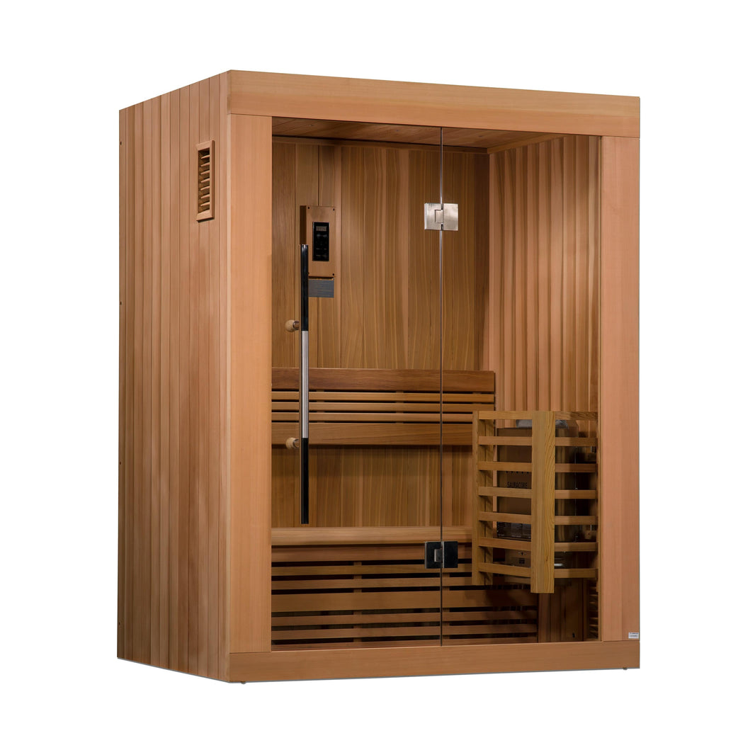 Golden Designs | Sundsvall 2 Person Traditional Steam Sauna (Canadian Red Cedar) | DYN-7289-01