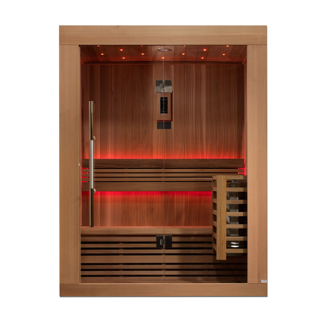 Golden Designs | Sundsvall 2 Person Traditional Steam Sauna (Canadian Red Cedar) | DYN-7289-01