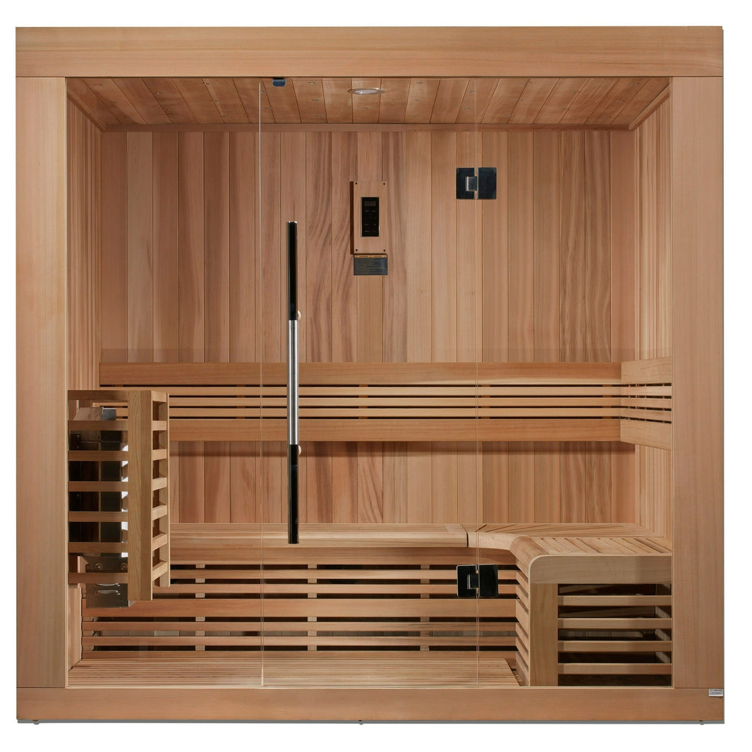 Golden Designs | Copenhagen 3-Person Traditional Steam Sauna (Canadian Red Cedar) | GDI-7389-01