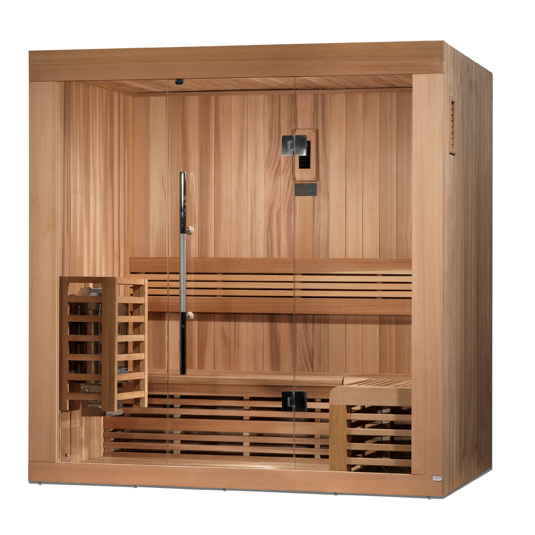 Golden Designs | Copenhagen 3-Person Traditional Steam Sauna (Canadian Red Cedar) | GDI-7389-01