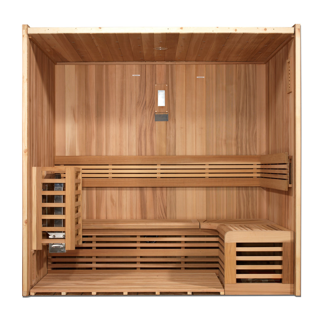 Golden Designs | Copenhagen 3-Person Traditional Steam Sauna (Canadian Red Cedar) | GDI-7389-01