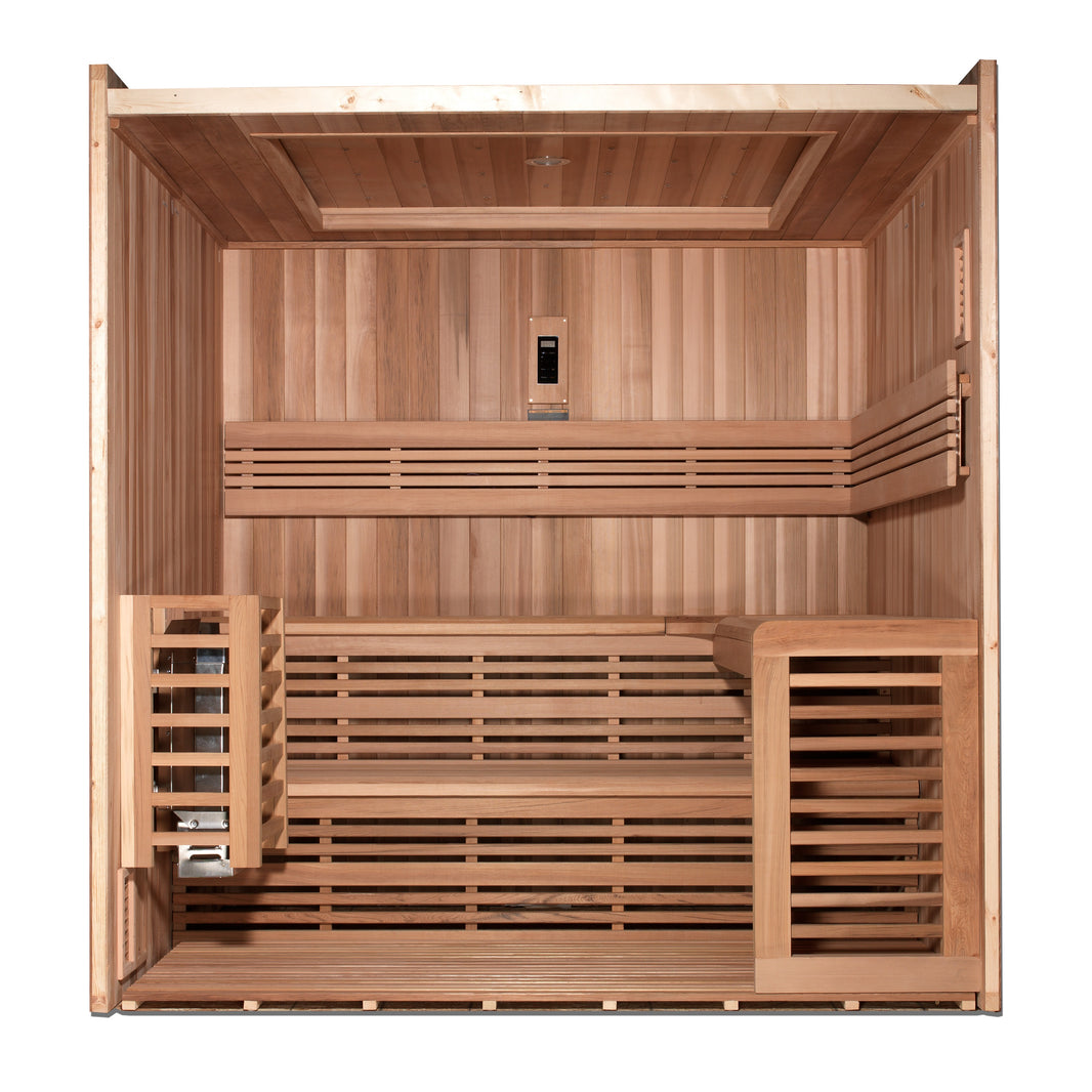 Golden Designs | Osla 6 Person Traditional Steam Sauna (Canadian Red Cedar) | GDI-7689-01