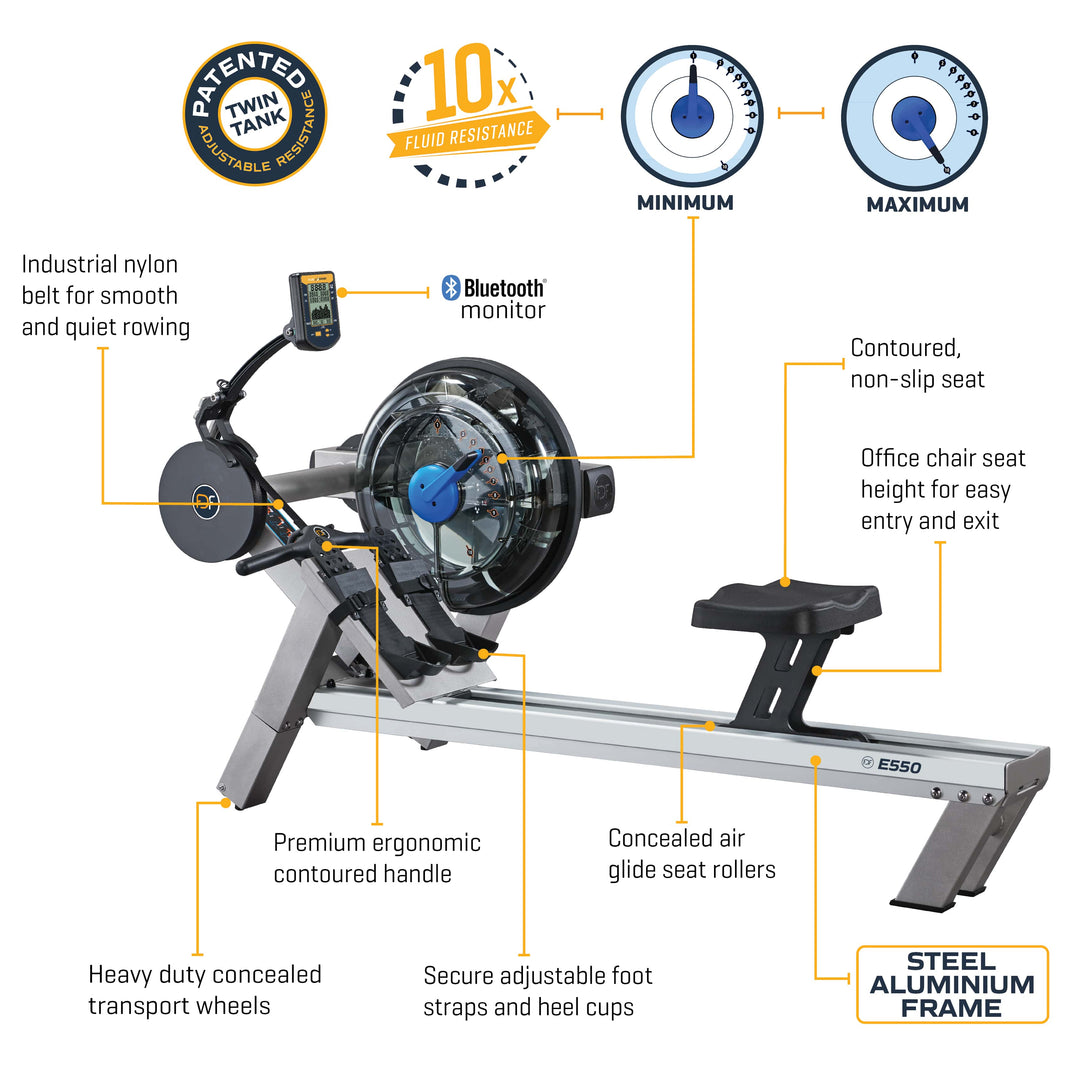 First Degree Fitness |  E550 Fluid Rower