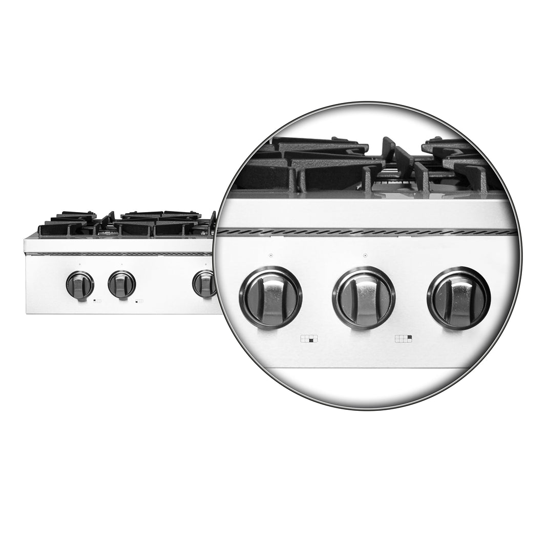 Forno Lseo 48-Inch Gas Range top, 8 Burners, Griddle in Stainless Steel (FCTGS5737-48)