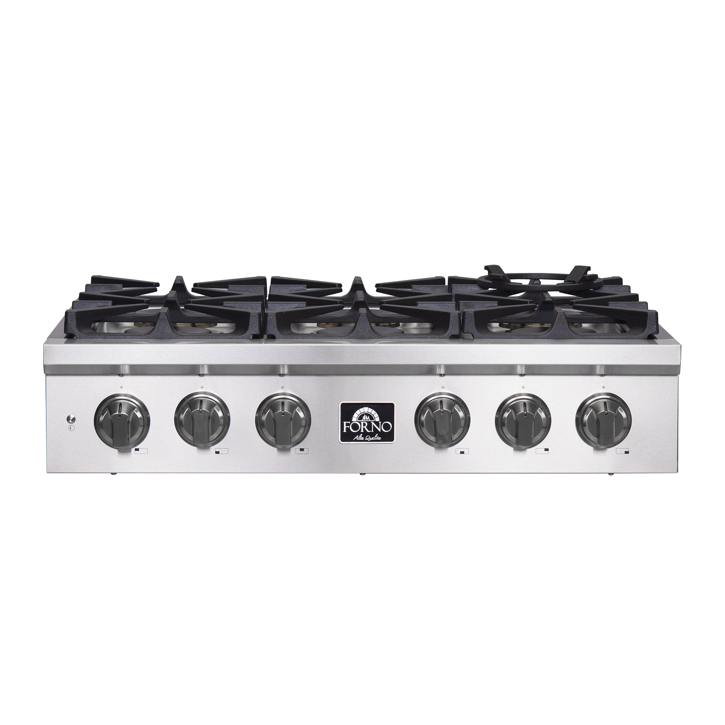 Forno Spezia 36-Inch Gas Cooktop, 6 Burners. Wok Ring and Grill/Griddle in Stainless Steel (FCTGS5751-36)