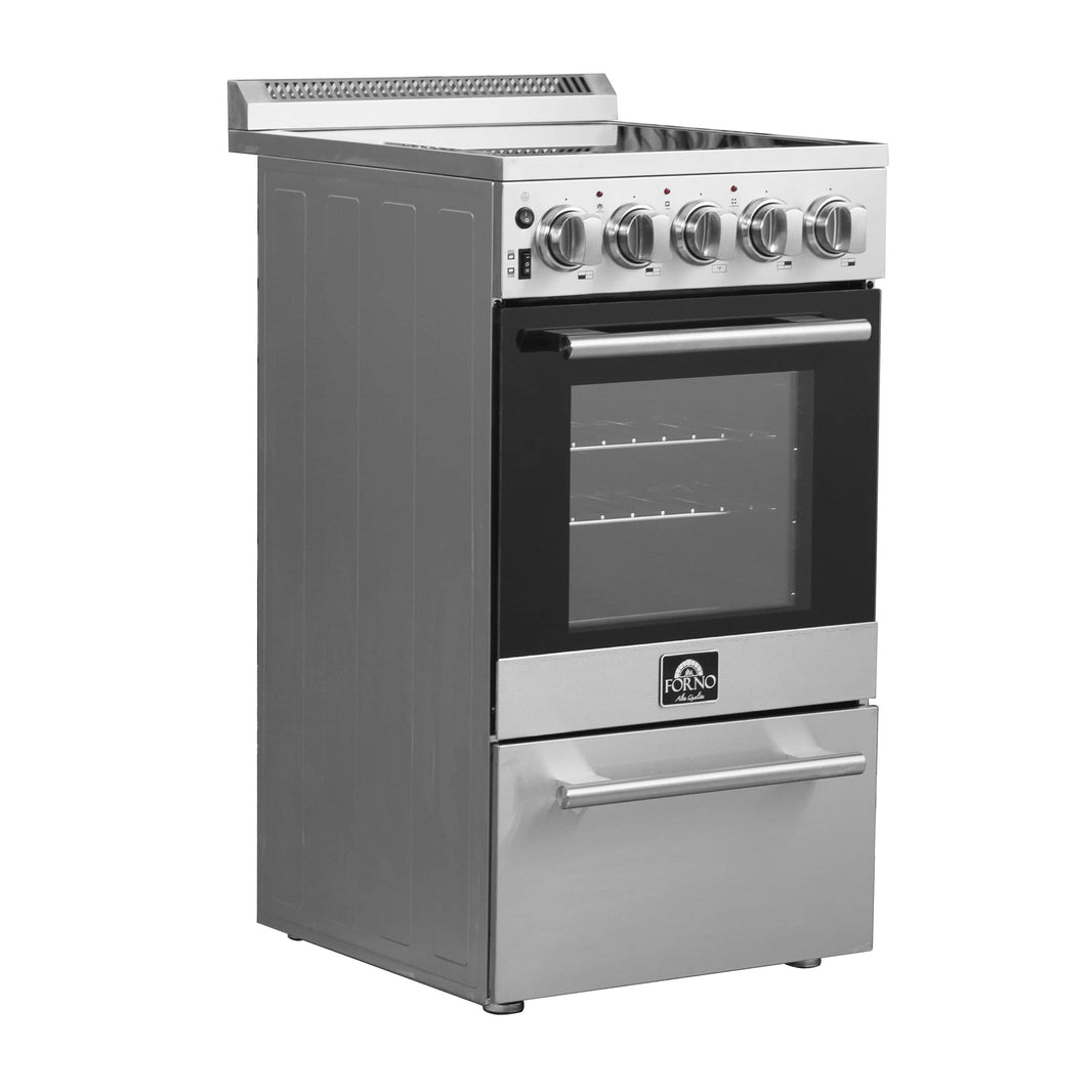 Forno 20-Inch Pallerano Electric Range with 4 Burners in Stainless Steel (FFSEL6052-20)