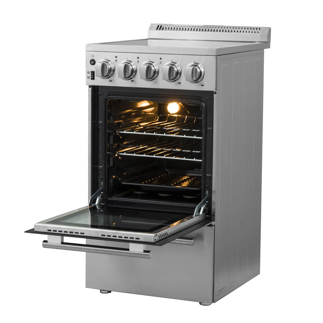 Forno 20-Inch Pallerano Electric Range with 4 Burners in Stainless Steel (FFSEL6052-20)