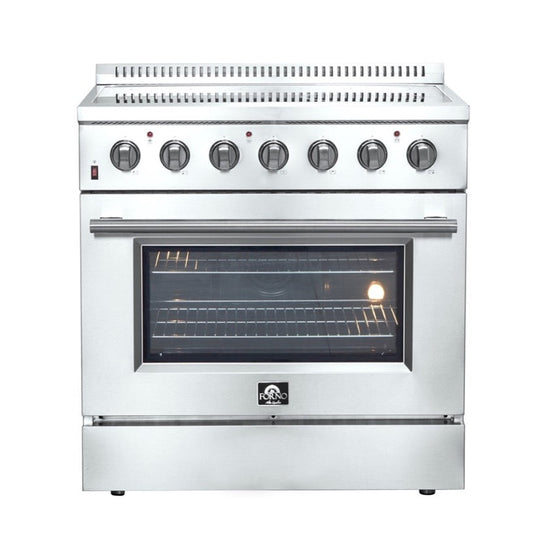 Forno Galiano 36-Inch Electric Range with Convection Oven in Stainless Steel (FFSEL6083-36)