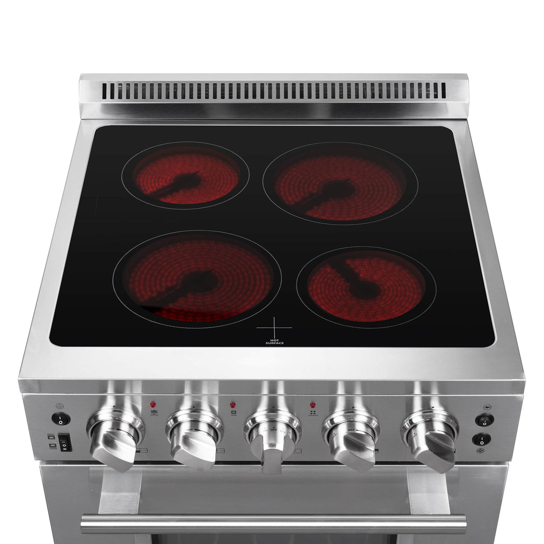 Forno 24-Inch Pro-Style Electric Range with 4 Burners in Stainless Steel (FFSEL6069-24)