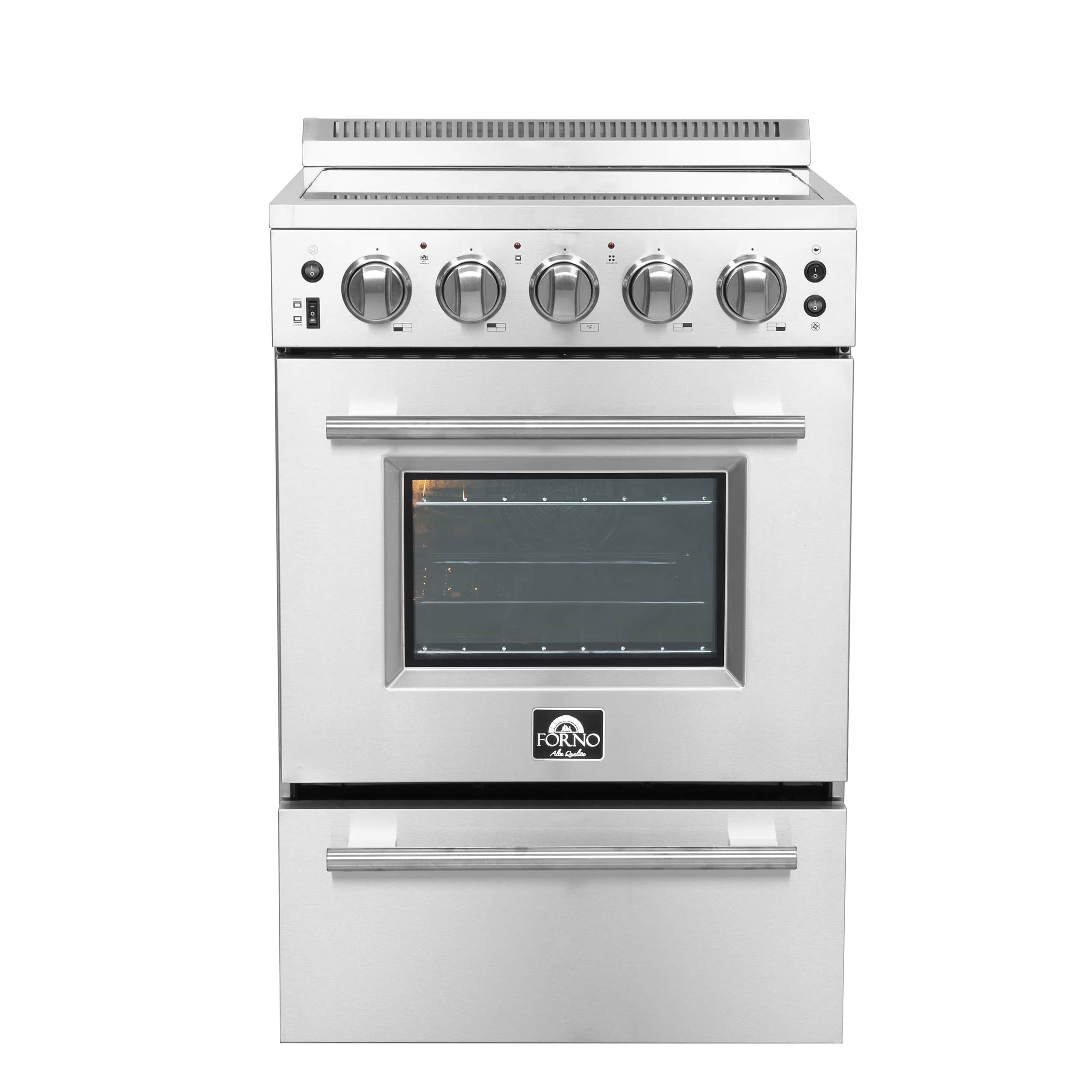 Forno 24-Inch Pro-Style Electric Range with 4 Burners in Stainless Steel (FFSEL6069-24)