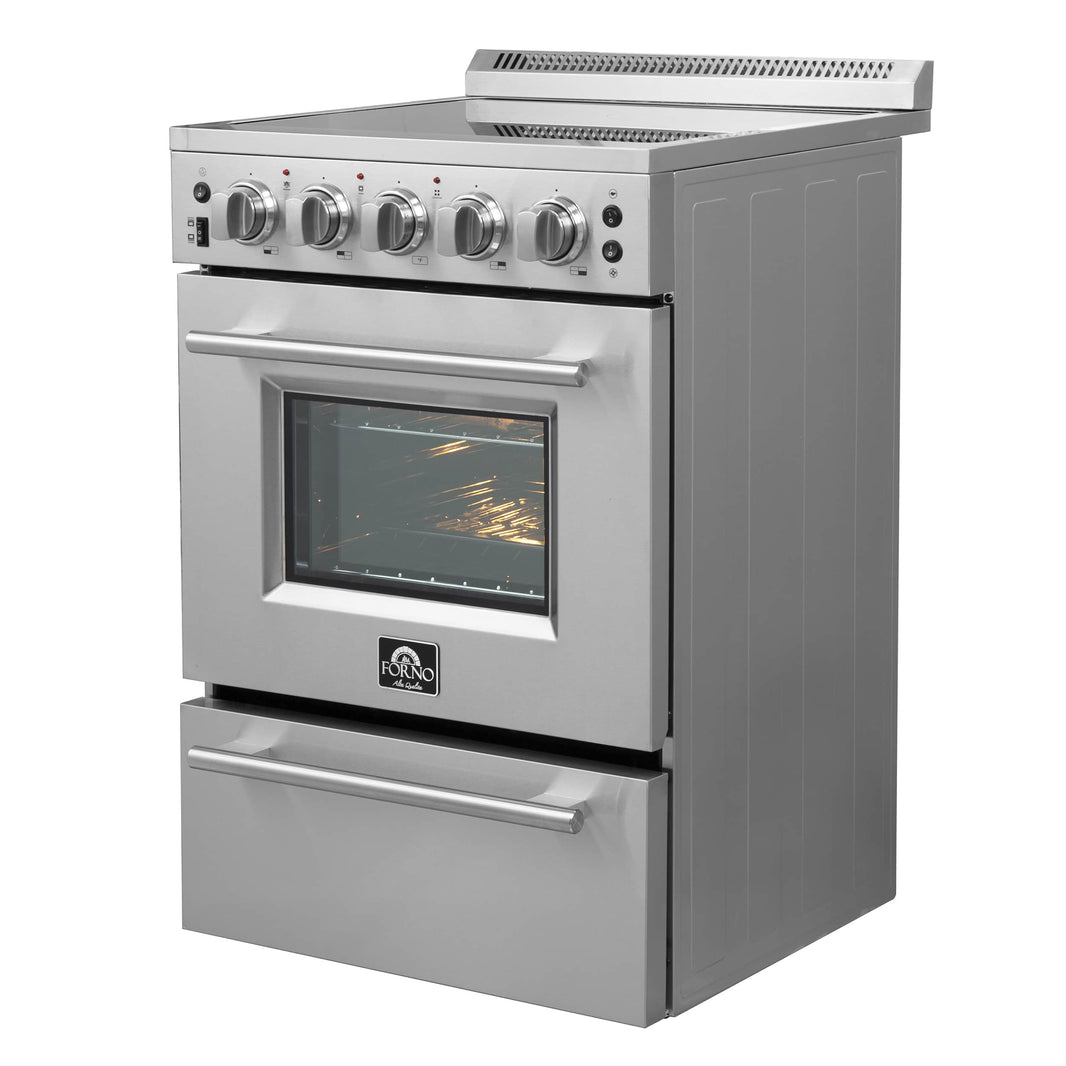 Forno 24-Inch Pro-Style Electric Range with 4 Burners in Stainless Steel (FFSEL6069-24)