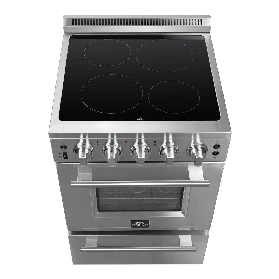 Forno 24-Inch Pro-Style Electric Range with 4 Burners in Stainless Steel (FFSEL6069-24)