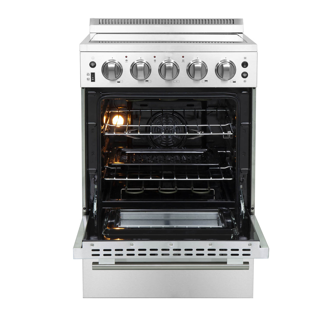 Forno 24-Inch Pro-Style Electric Range with 4 Burners in Stainless Steel (FFSEL6069-24)