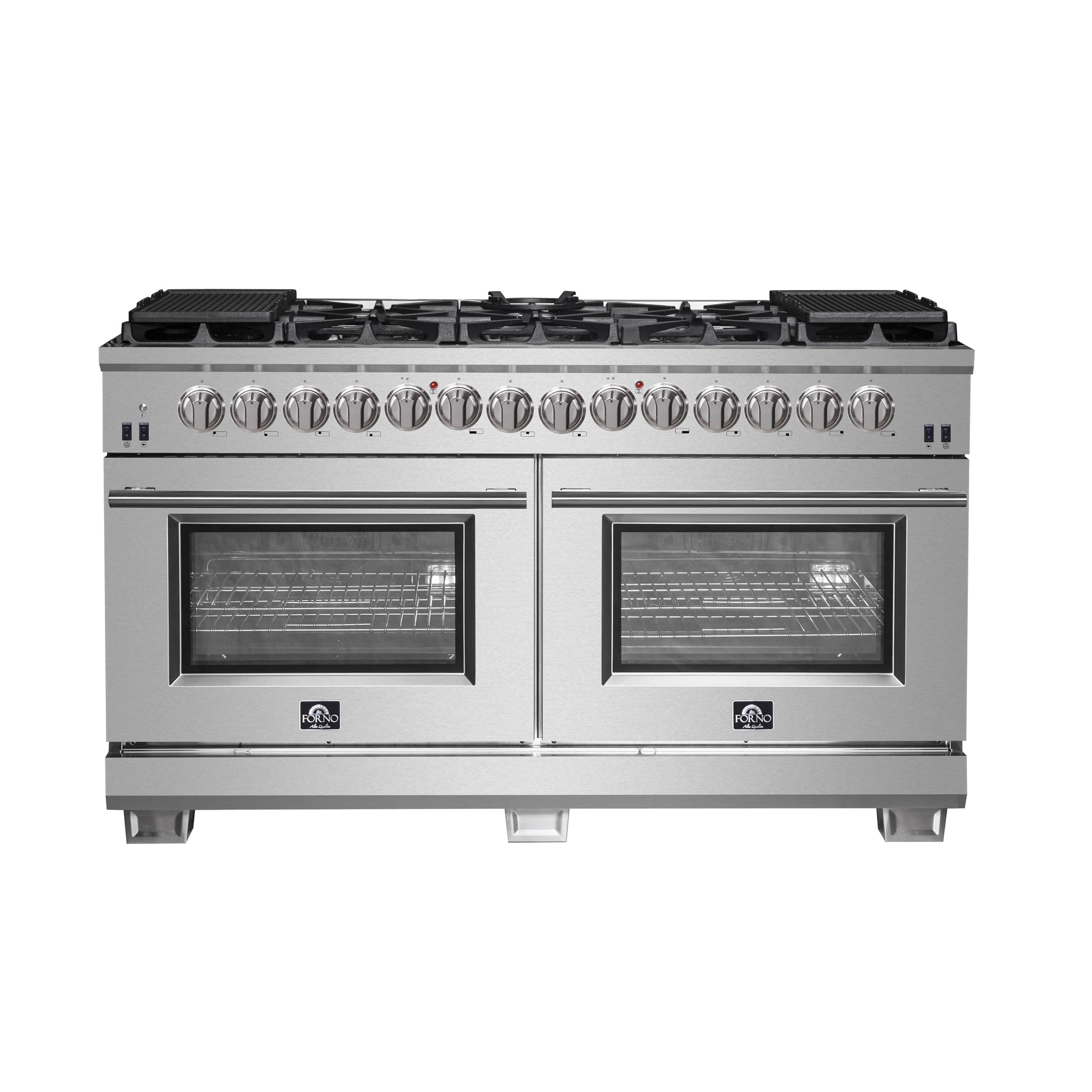 Forno 60-Inch Capriasca Dual Fuel Range with 240v Electric Oven - 10 Sealed Burners and 200,000 BTUs (FFSGS6187-60)