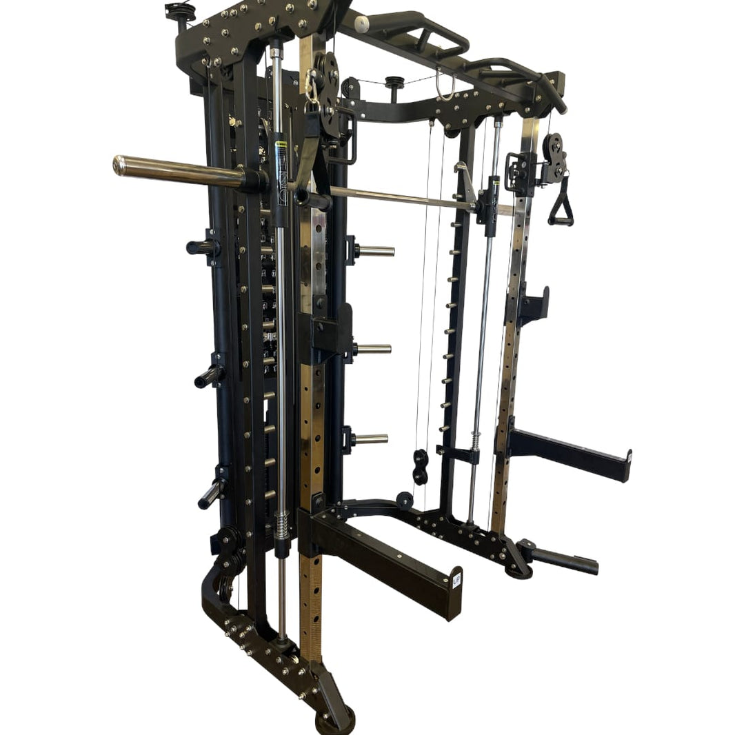 Diamond Direct Fitness | FT300 | Functional Trainer with Smith Bar and 1/2 Rack Fully Loaded