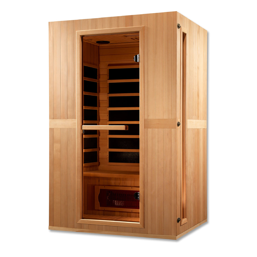 Golden Designs | Serenity Maxxus 2-Person Low EMF FAR Infrared Sauna (Canadian Hemlock) | MX-LS2-01