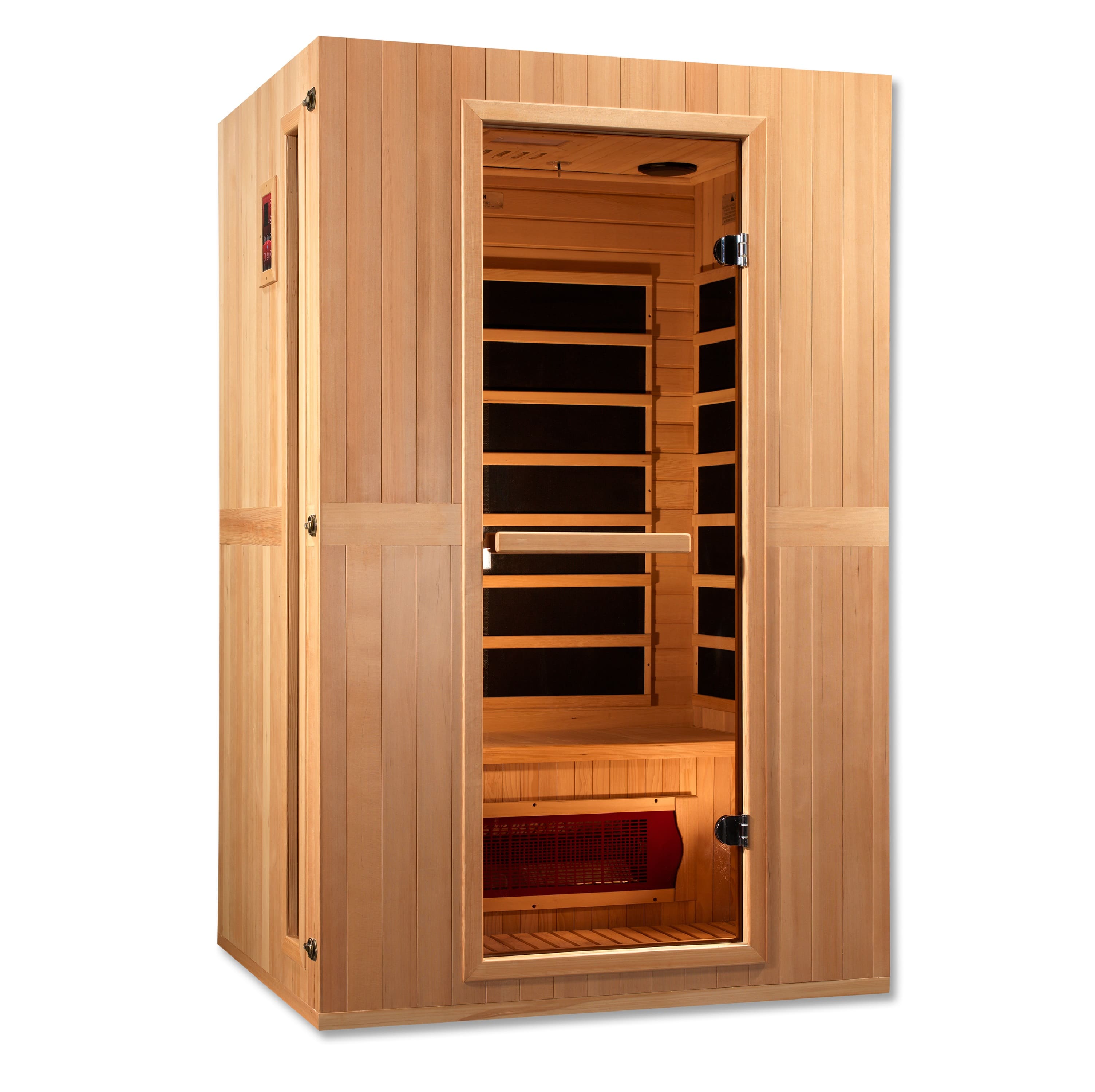 Golden Designs | Serenity Maxxus 2-Person Low EMF FAR Infrared Sauna (Canadian Hemlock) | MX-LS2-01