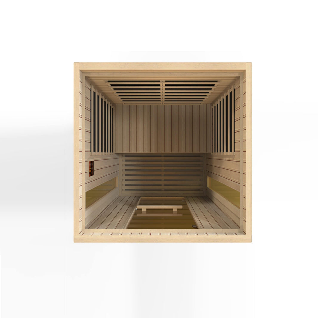 Golden Designs | Serenity Maxxus 2-Person Low EMF FAR Infrared Sauna (Canadian Hemlock) | MX-LS2-01