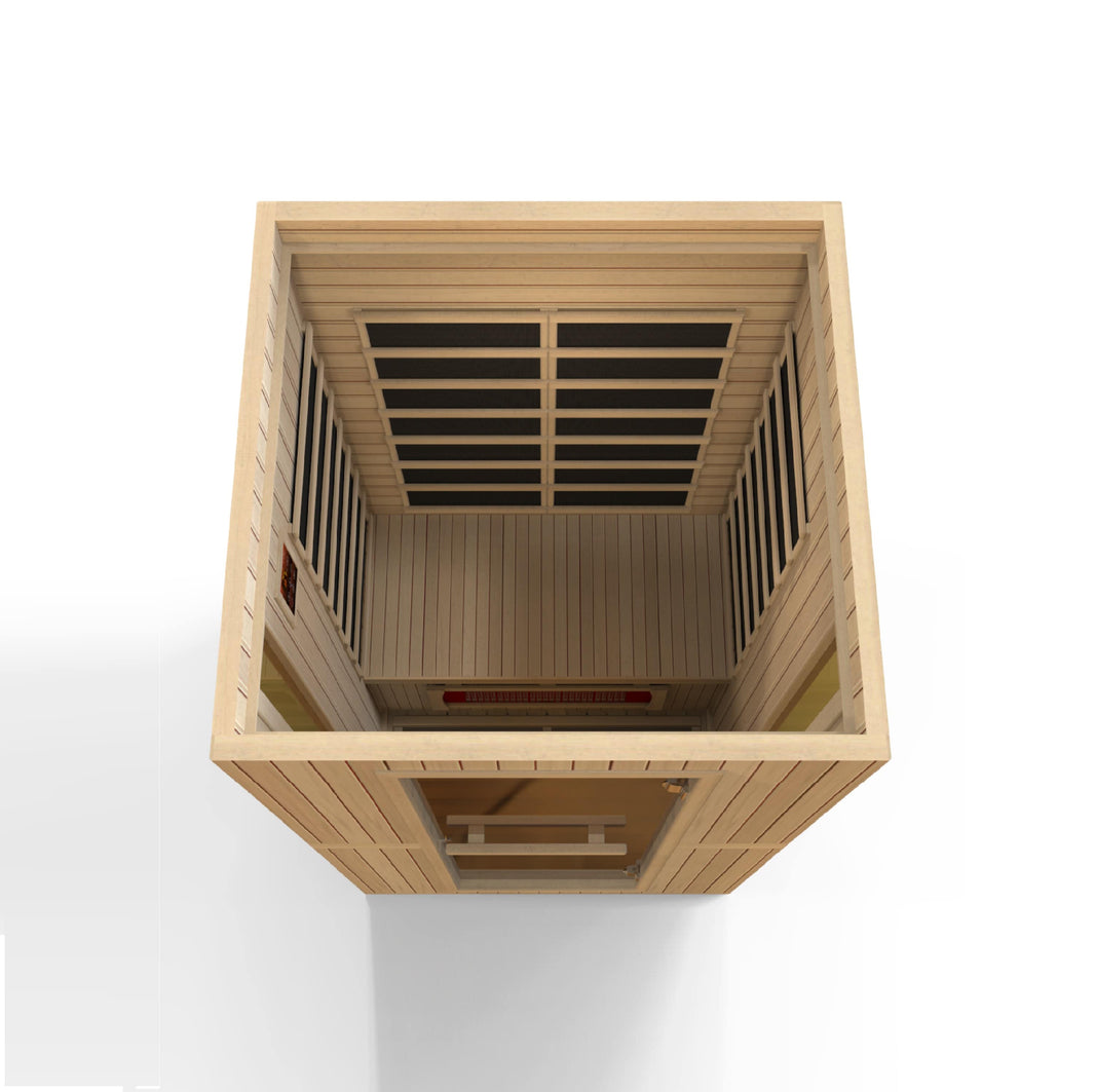 Golden Designs | Serenity Maxxus 2-Person Low EMF FAR Infrared Sauna (Canadian Hemlock) | MX-LS2-01