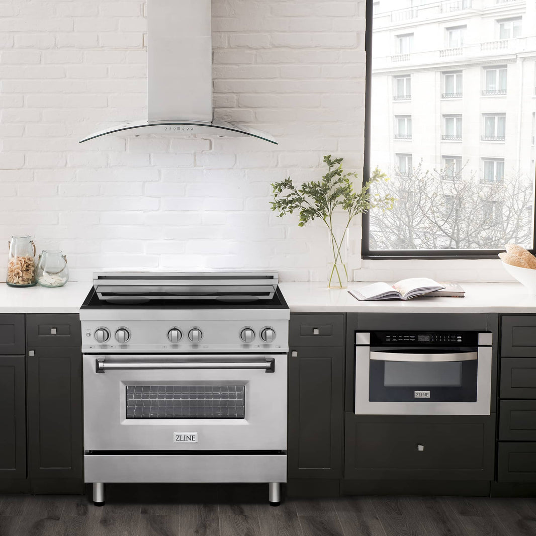 ZLINE 36-Inch 4.6 cu. ft. Induction Range with a 4 Element Stove and Electric Oven in Stainless Steel (RAIND-36)