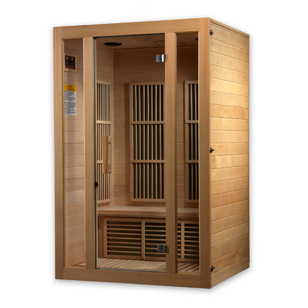 Golden Designs | Maxxus Seattle 2-Person Low EMF FAR Infrared Sauna (Canadian Hemlock) | MX-J206-01