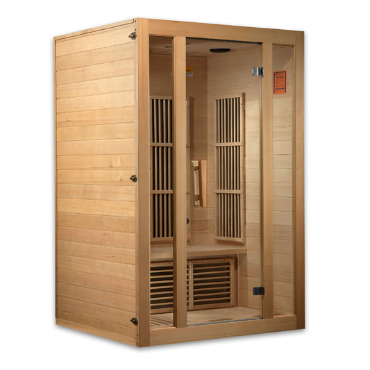 Golden Designs | Maxxus Seattle 2-Person Low EMF FAR Infrared Sauna (Canadian Hemlock) | MX-J206-01