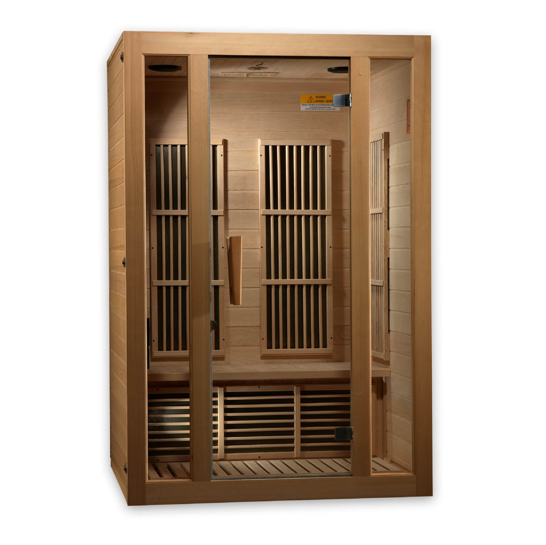 Golden Designs | Maxxus Seattle 2-Person Low EMF FAR Infrared Sauna (Canadian Hemlock) | MX-J206-01