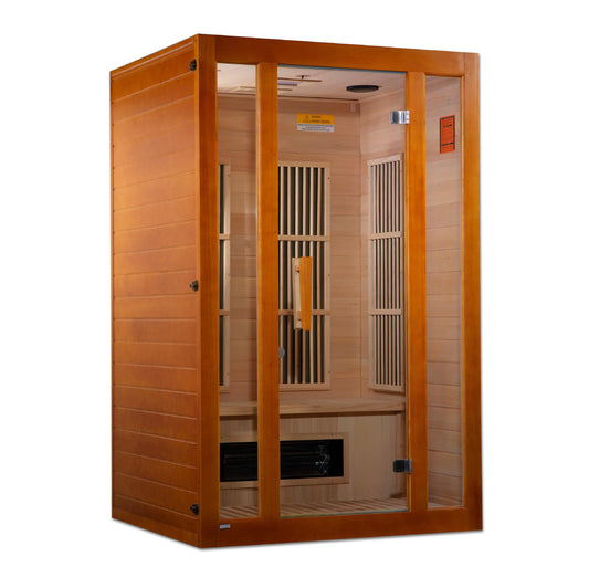 Golden Designs | Maxxus 2-Person Low EMF FAR Infrared Sauna (Canadian Hemlock) | MX-J206-02S