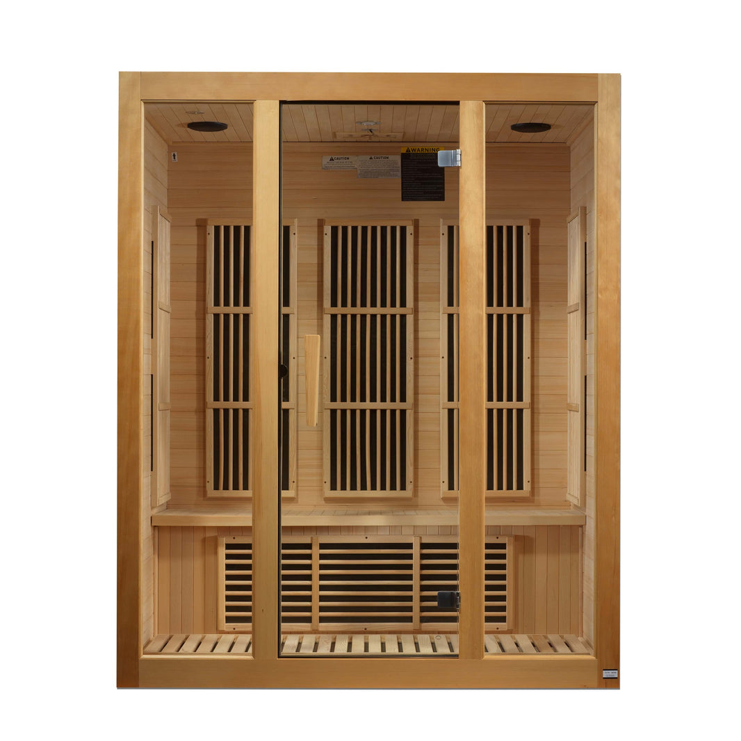 Golden Designs | Maxxus Bellevue 3-Person Low EMF FAR Infrared Sauna (Canadian Hemlock) | MX-J306-01