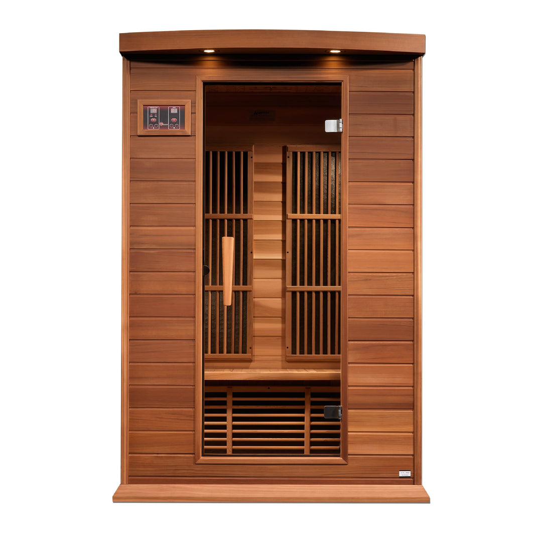 Golden Designs | Maxxus 2 Person Near Zero EMF FAR Infrared Sauna (Canadian Red Cedar) | MX-K206-01-ZF CED