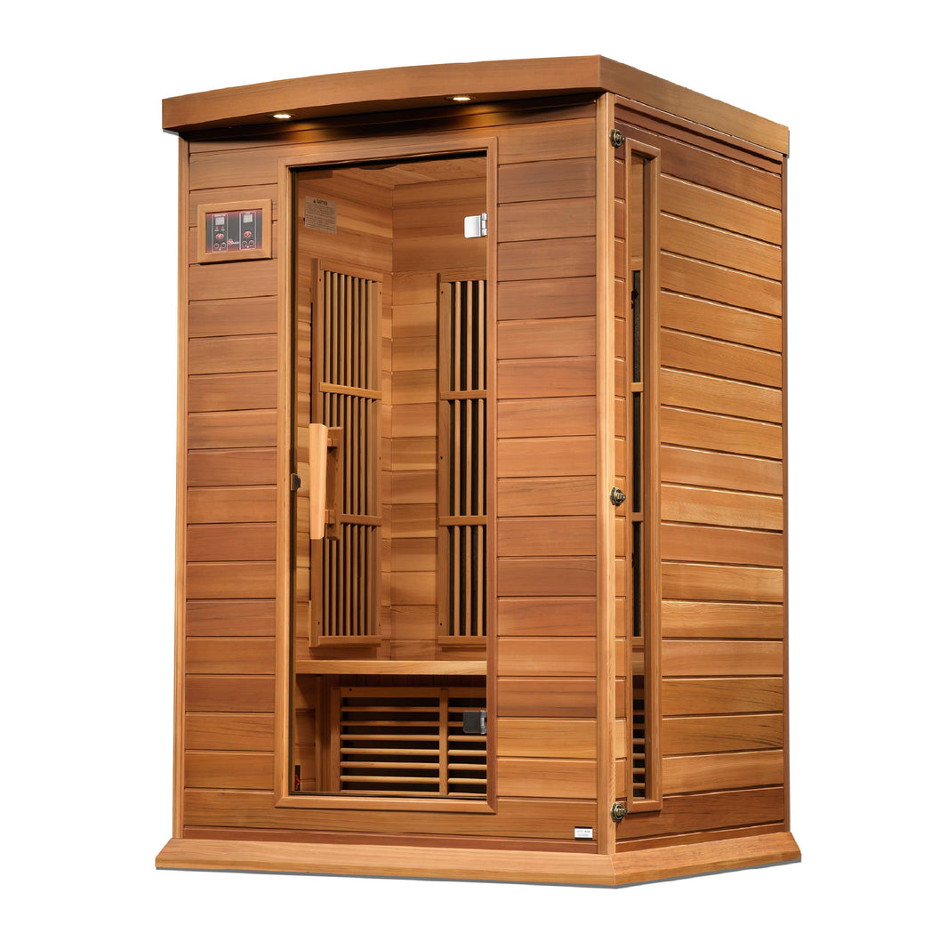 Golden Designs | Maxxus 2 Person Near Zero EMF FAR Infrared Sauna (Canadian Red Cedar) | MX-K206-01-ZF CED