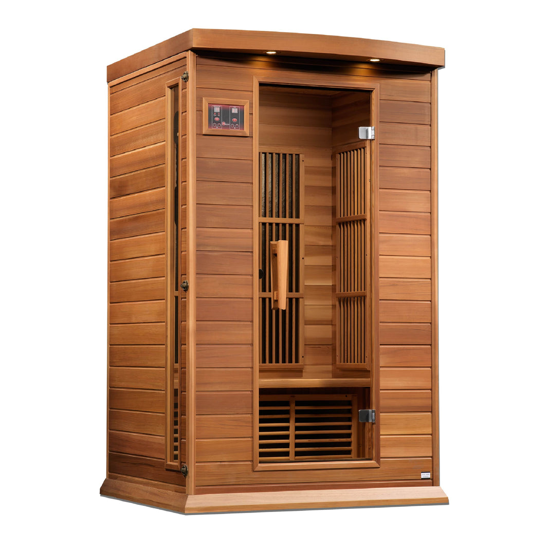 Golden Designs | Maxxus 2 Person Near Zero EMF FAR Infrared Sauna (Canadian Red Cedar) | MX-K206-01-ZF CED