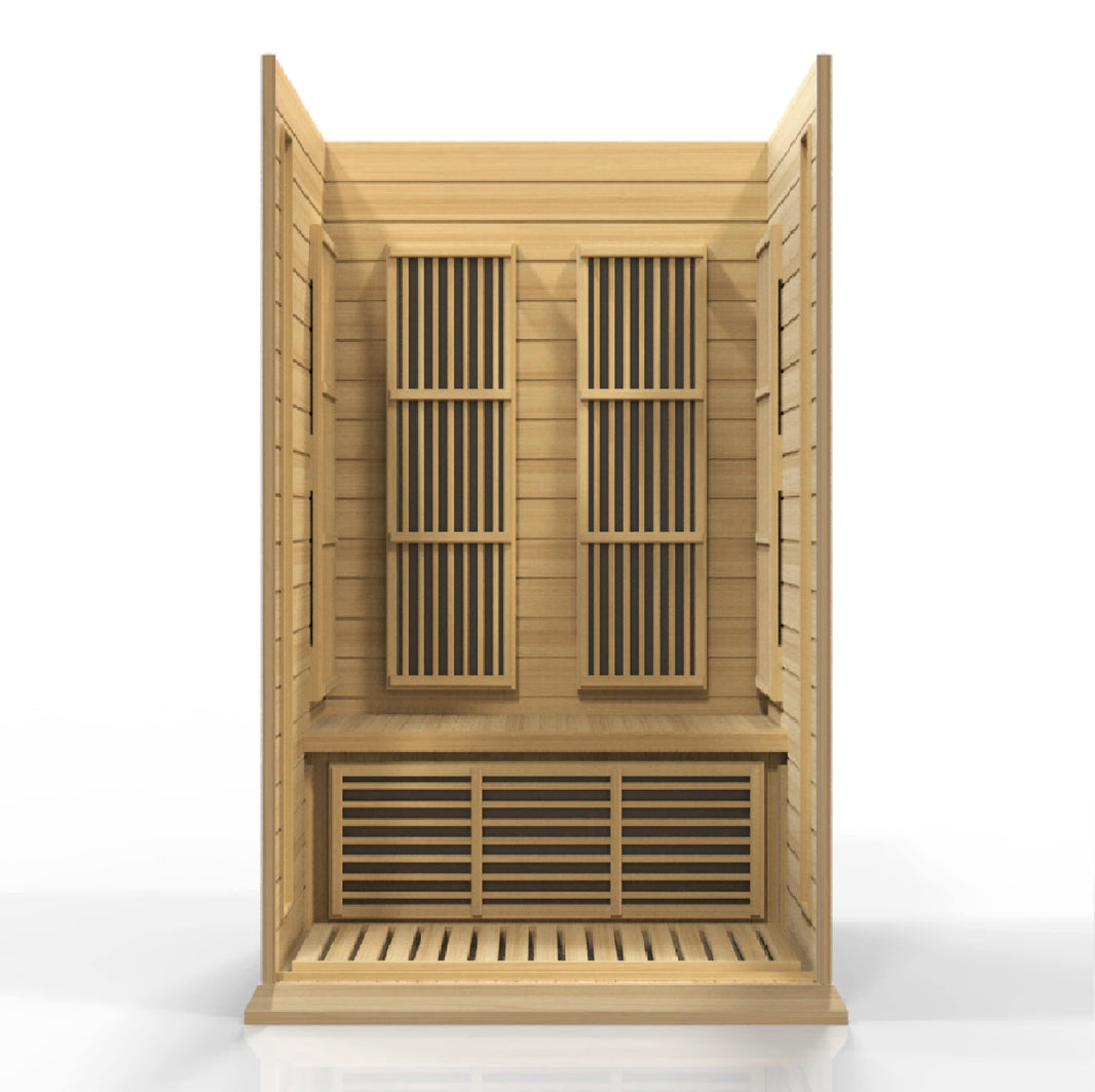 Golden Designs | Maxxus 2-Person Low EMF FAR Infrared Sauna (Canadian Hemlock) | MX-K206-01 HEM