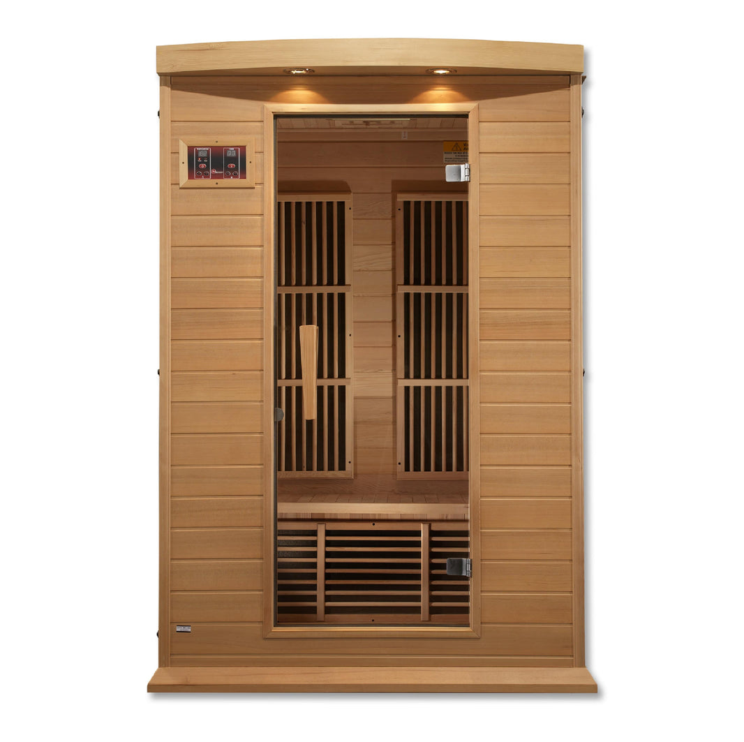 Golden Designs | Maxxus 2-Person Low EMF FAR Infrared Sauna (Canadian Hemlock) | MX-K206-01 HEM