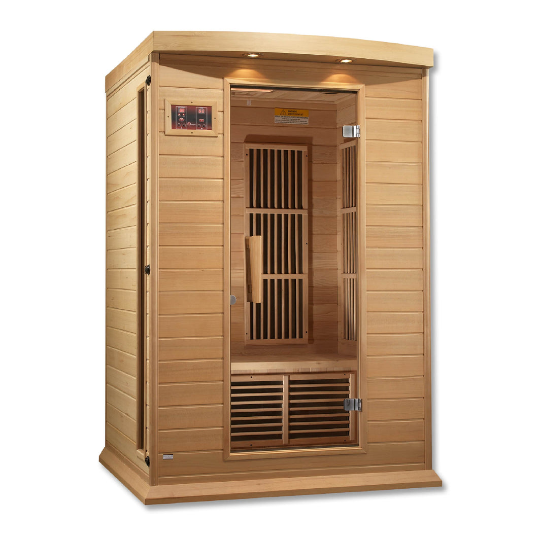 Golden Designs | Maxxus 2-Person Low EMF FAR Infrared Sauna (Canadian Hemlock) | MX-K206-01 HEM