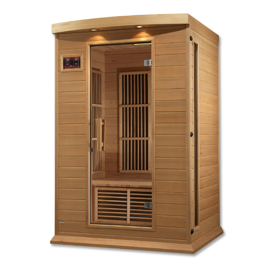 Golden Designs | Maxxus 2-Person Low EMF FAR Infrared Sauna (Canadian Hemlock) | MX-K206-01 HEM