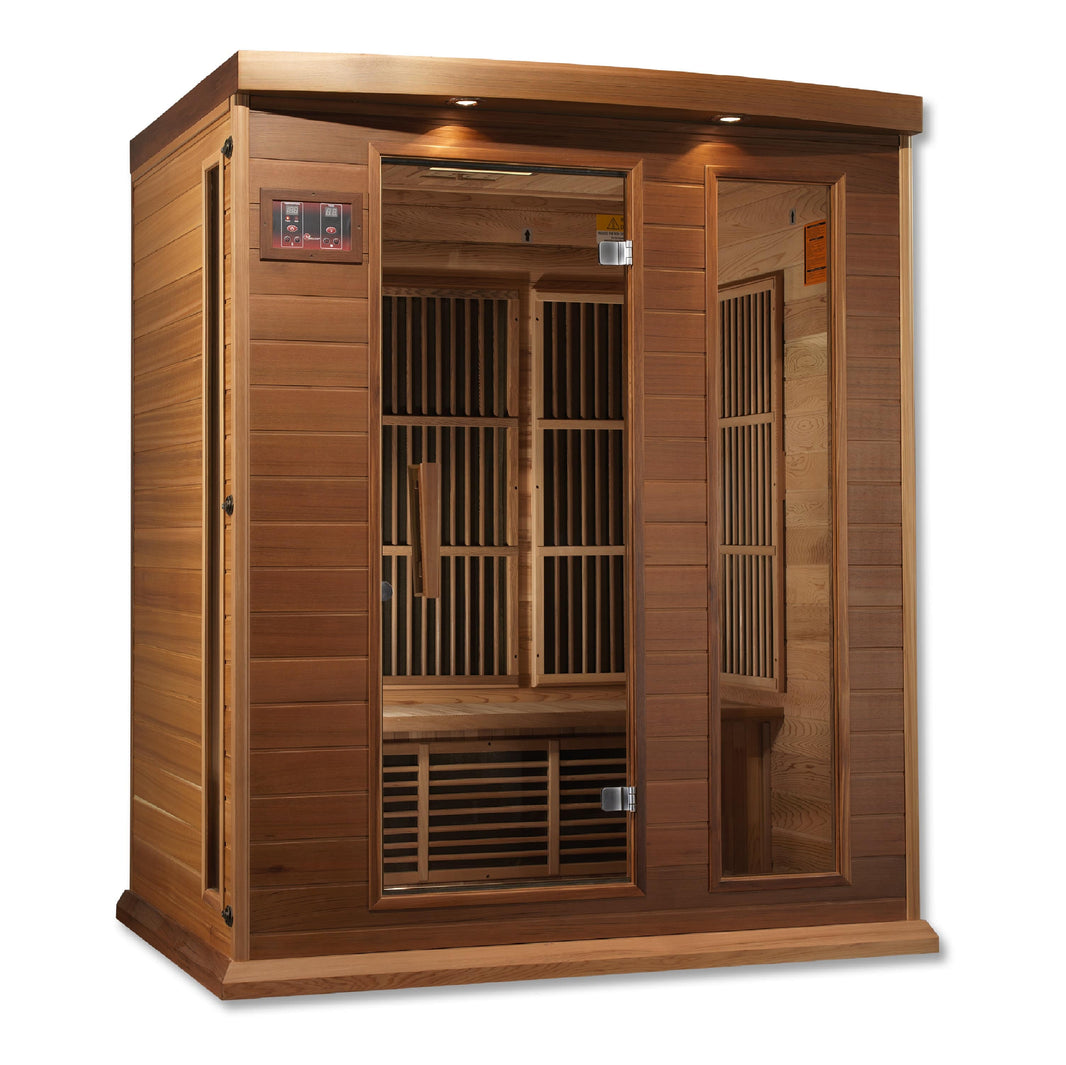 Golden Designs | Maxxus 3-Person Low EMF FAR Infrared Sauna (Canadian Red Cedar) | MX-K306-01 CED