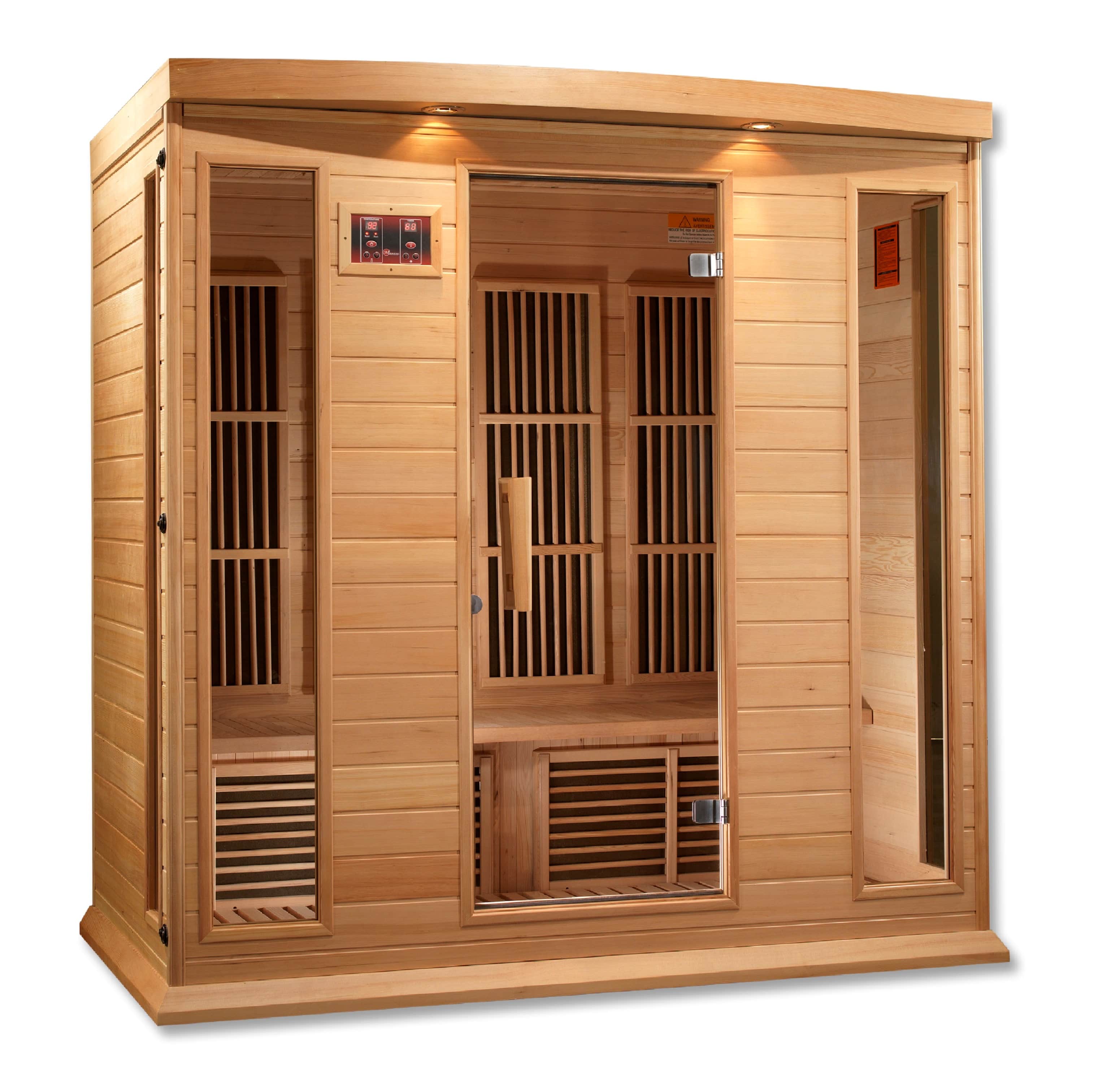 Golden Designs | Maxxus 4-Person Low EMF FAR Infrared Sauna (Canadian Hemlock) | MX-K406-01 HEM