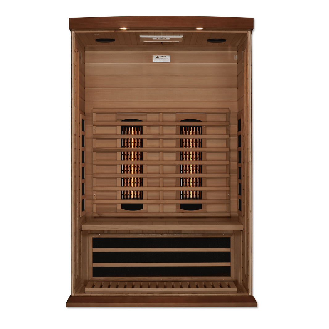 Golden Designs | Maxxus 2-Person Full Spectrum Near Zero EMF FAR Infrared Sauna (Canadian Red Cedar) | MX-M206-01-FS CED