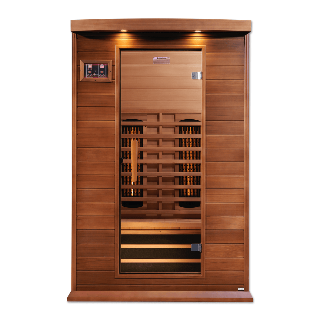 Golden Designs | Maxxus 2-Person Full Spectrum Near Zero EMF FAR Infrared Sauna (Canadian Red Cedar) | MX-M206-01-FS CED