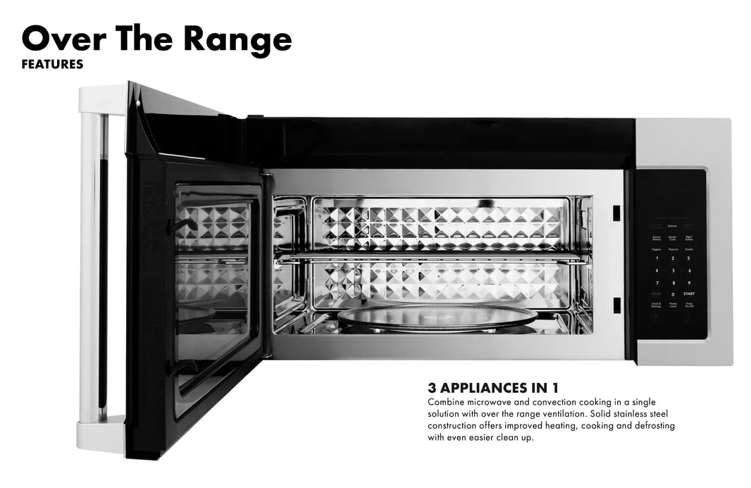 ZLINE Over-The-Range Microwave Oven In DuraSnow Stainless Steel with Traditional Handle (MWO-OTR-H-30-SS)