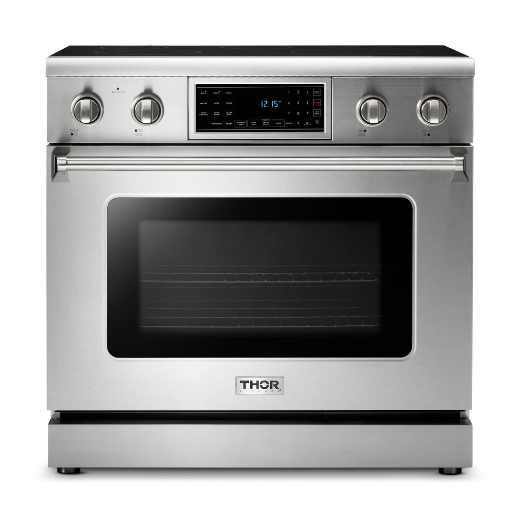 Thor Kitchen 36-Inch 6.0 Cu. Ft. Range with Tilt Panel and Self-Cleaning Oven in Stainless Steel (TRE3601)